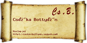 Csóka Bottyán névjegykártya